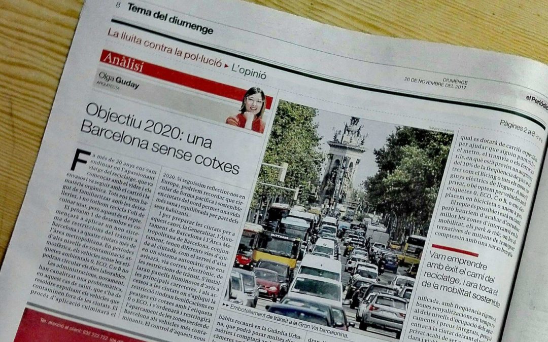 Article d’opinió sobre les noves restriccions de circulació a tota Barcelona, per Olga Guday